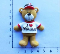 3d cute czech prague city mascot bear fridge magnet tourist souvenirs refrigerator magnetic stickers home decoration