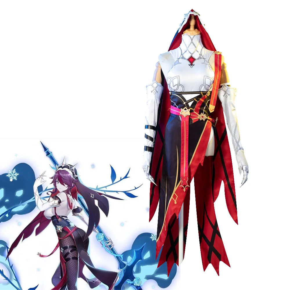 

Anime Genshin Impact Rosalia Game Suit Uniform Cosplay Costume Halloween Outfit For Women 2021 New