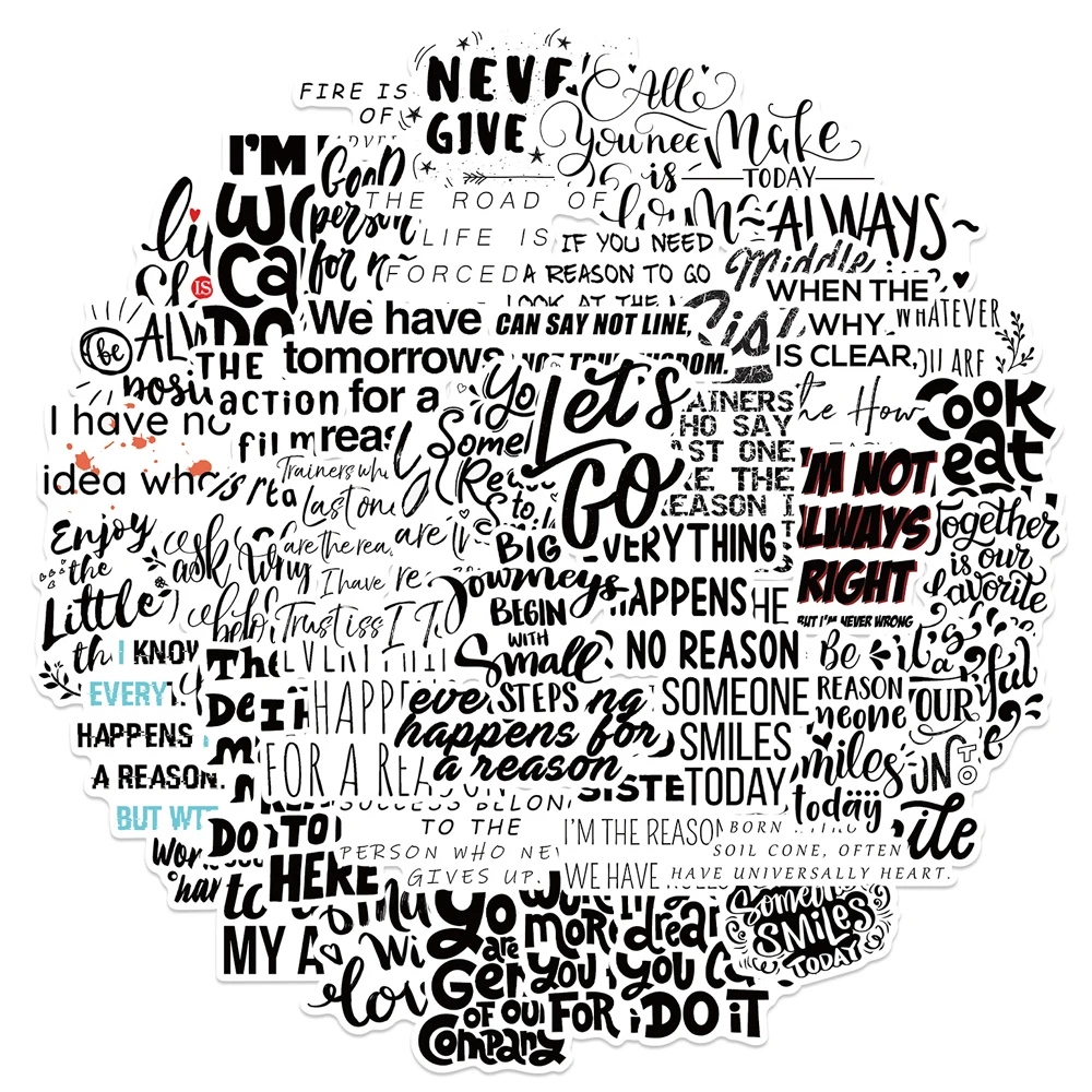 103050pcs motivational phrases sticker inspirational life quotes stickers diy laptop diary scrapbooking office graffiti decals free global shipping