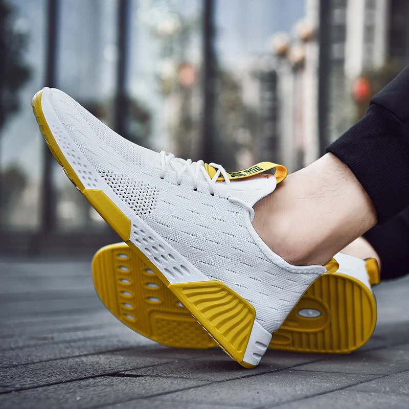 Мужские сетчатые кроссовки повседневные дышащие и удобные спортивные для бега