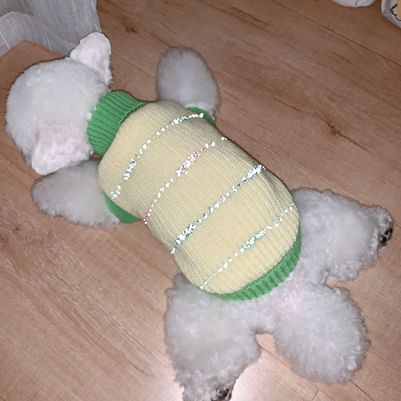 Кошка Собака свитер зимняя одежда для домашних животных пальто йоркширского