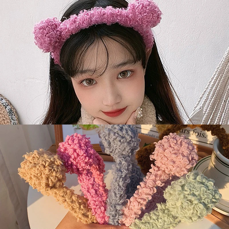 

Ободок для волос с плюшевым медведем, Осень-зима