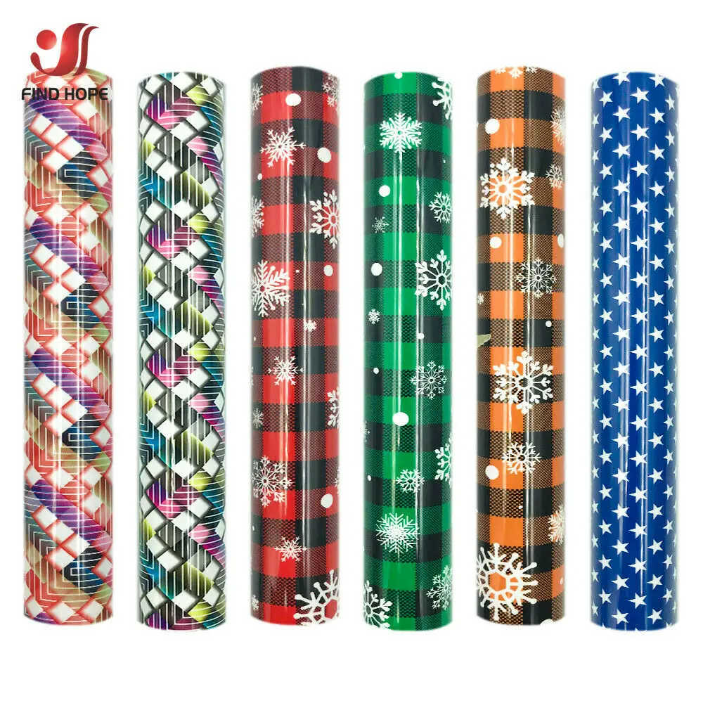 

Snowflake Plaids Maze Pattern Heat Transfer Vinyl Iron on Tshirt Cricut Film HTV Printing for Tshirts Clothes Fabric Supplies