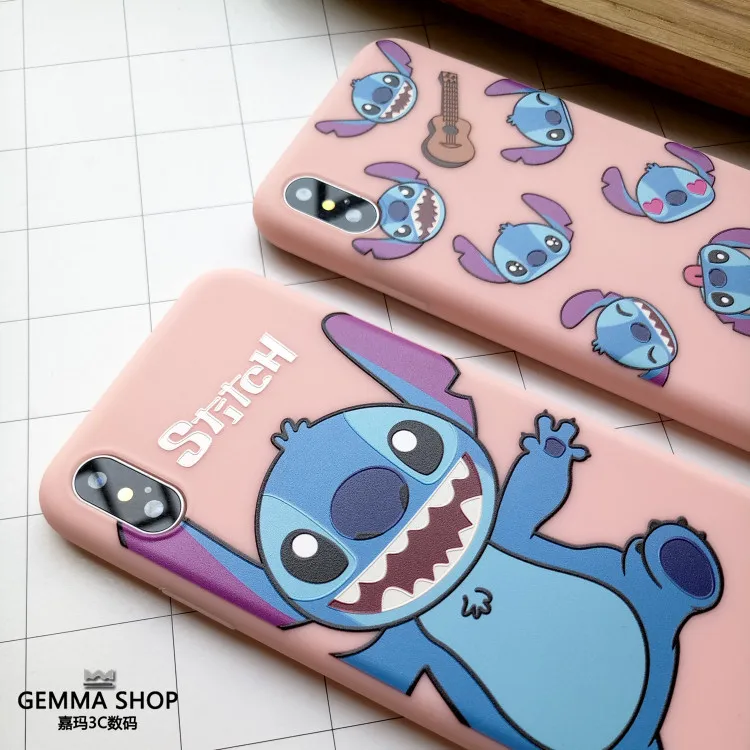 

Disney cartoon Stitch original phone case for iPhone 6S/7/8P/X/XR/XS/XSMAX/11/12Pro/12min Phone girlCase Cover for iPhone 6P 6sp
