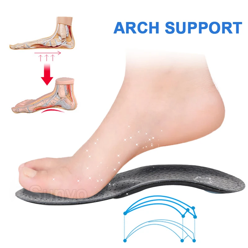 Ортопедические стельки Sunvo коррекция плоскостопия супинатор для мужчин и женщин