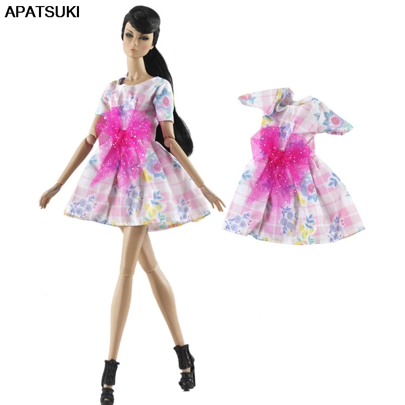 Красочная Модная Одежда для кукол куклы Барби платье короткие платья наряды