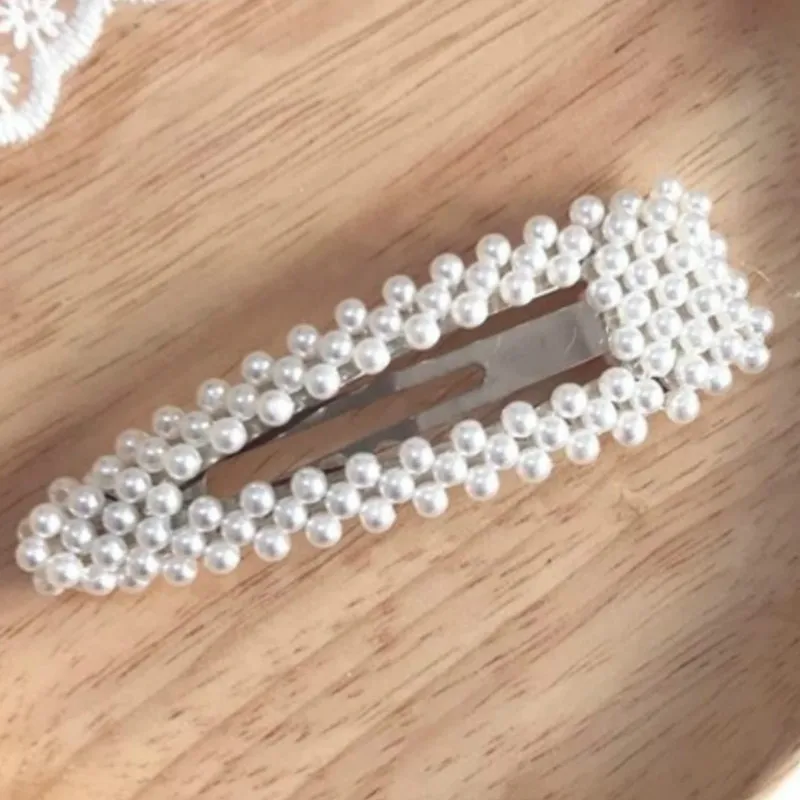 Fujin Korea Fashion Solid Pearl Hair Clips for Women Barrette Hairpins Trendy Handmade Styling Accessories Nice Gifts |