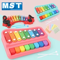 2 in 1 colorful music note percussion hand knocking piano toys musical instrument for baby early educational toys children gifts