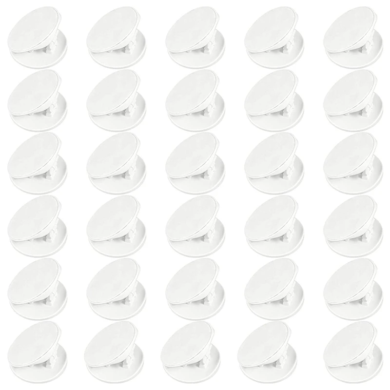 

30 Phone Grip Holder With Double-Sided Sticker Phone Finger Expanding Stand Holder For Almost Phones Cases (White)