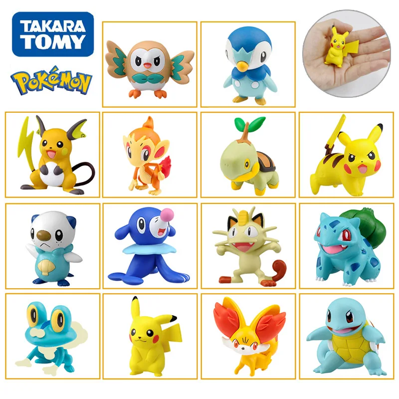 Takara Tomy Pokemon monклей EX Sun Moon 4 см Коллекционная игрушечная фигурка различные