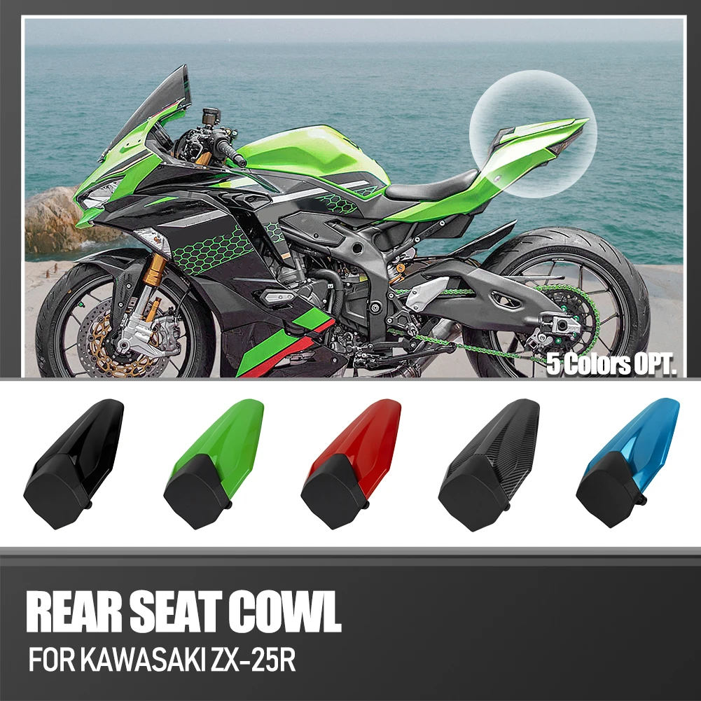 

Motorcycle Accessories For Kawasaki ZX25R ZX-25R 2020 2021 ZX 25R Seat Cowl Cover Fairing Rear Passenger Solo Pillion Carbon Red