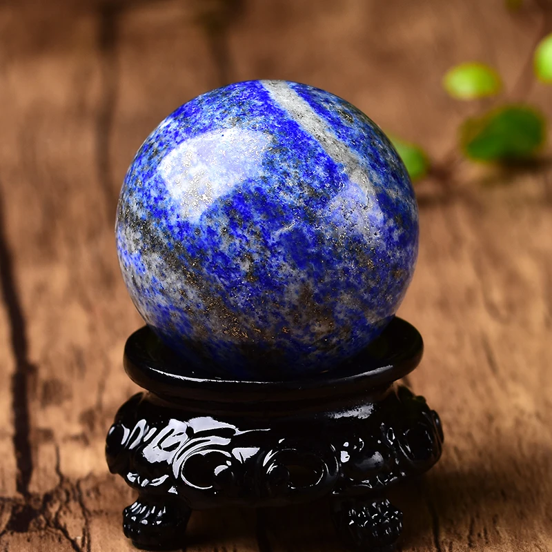 

Natural Crystal Ball Lapis Lazuli Polishing Mineral Reiki Ball Massage Treatment Stone Home Decoration Exquisite Souvenir Collec