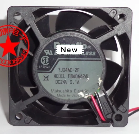 

For Emacro For Panaflo FBA06A24L DC 24V 0.1A 2-wire 60X60X25mm Server Cooling Fan