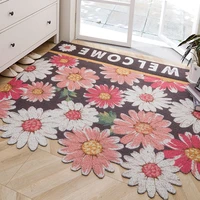 daisy flower door mat carpet living room bedroom bathroom hallway kitchen entrance door mat non slip custom cuttable mats carpet