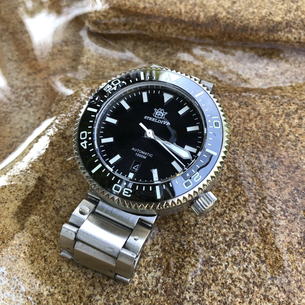 

STEELDIVE 1976 Ice Hockey 1000m Diver Watch Stainless steel Automatic dive Watches men NH35 Ceramic Bezel Mechanical Watch Mens