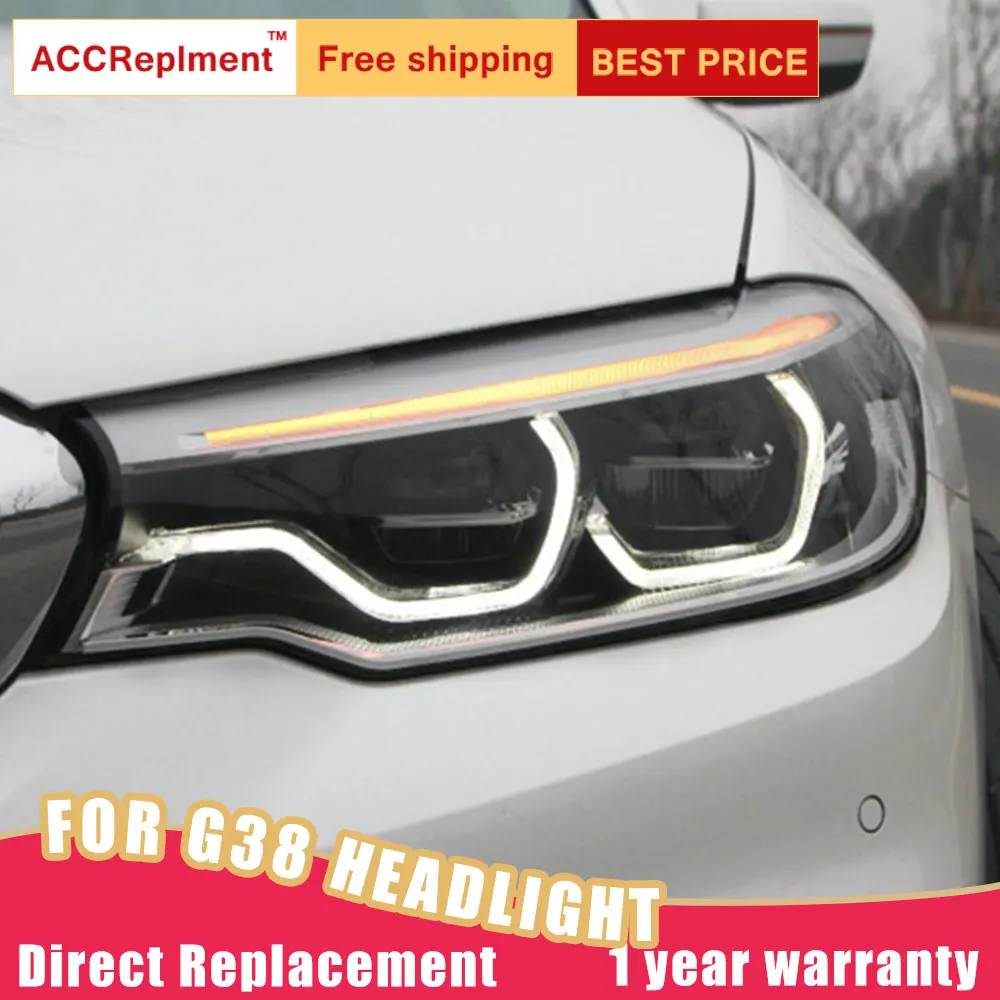 2 шт. светодиодный фары для BMW 5 серии G38 2018-2020 Автомобильные ангельские глазки