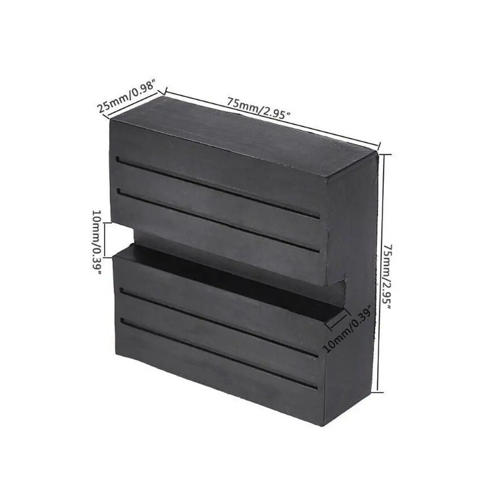 

1PCS Universal Car Slotted Frame Rail Floor Jack Guard Adapter Lift Rubber Pads Black Rubber 75*75*25mm Resistant Damage