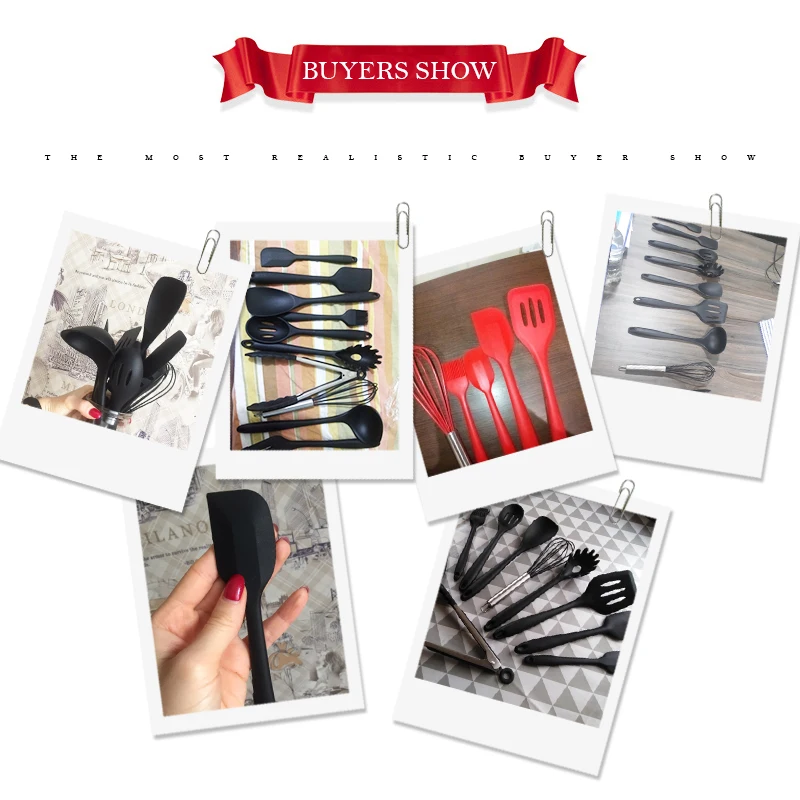 

Non-stick Silicone Kitchenware Set Cooking Utensils Tools Spoon Spatula Heat Resistant Egg Beaters Kitchen Gadgets Accessories