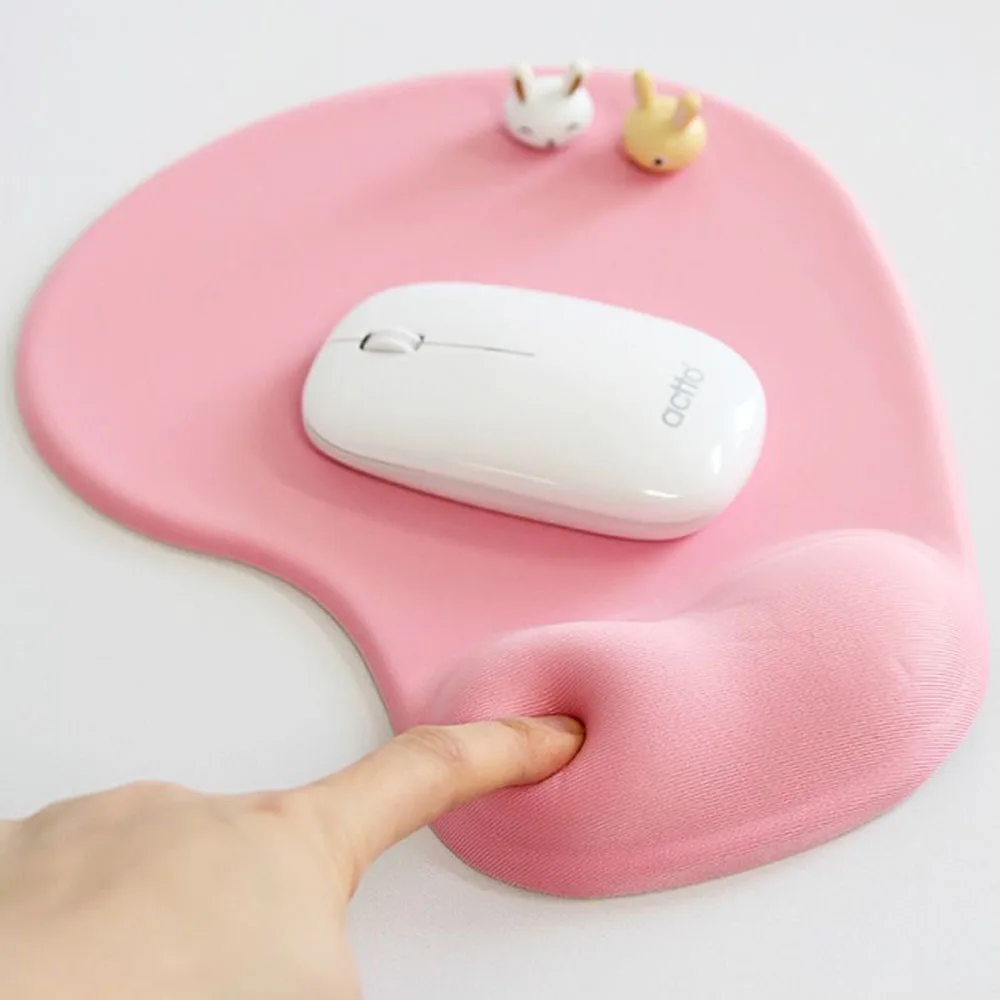 

Cartoon Cute Cow Silicone Wristband Comfort Pink Wrist Support Mat Mouse Mice Pad Computer Pc Laptop Wrist Rest Mouse Pad