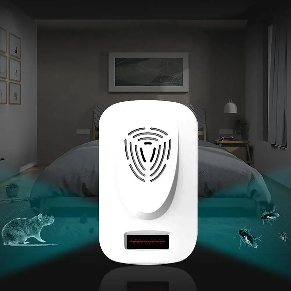 

Ultrasonic Electric Pest Mosquitoes Mouse Cockroach Insect Repeller Rejecter