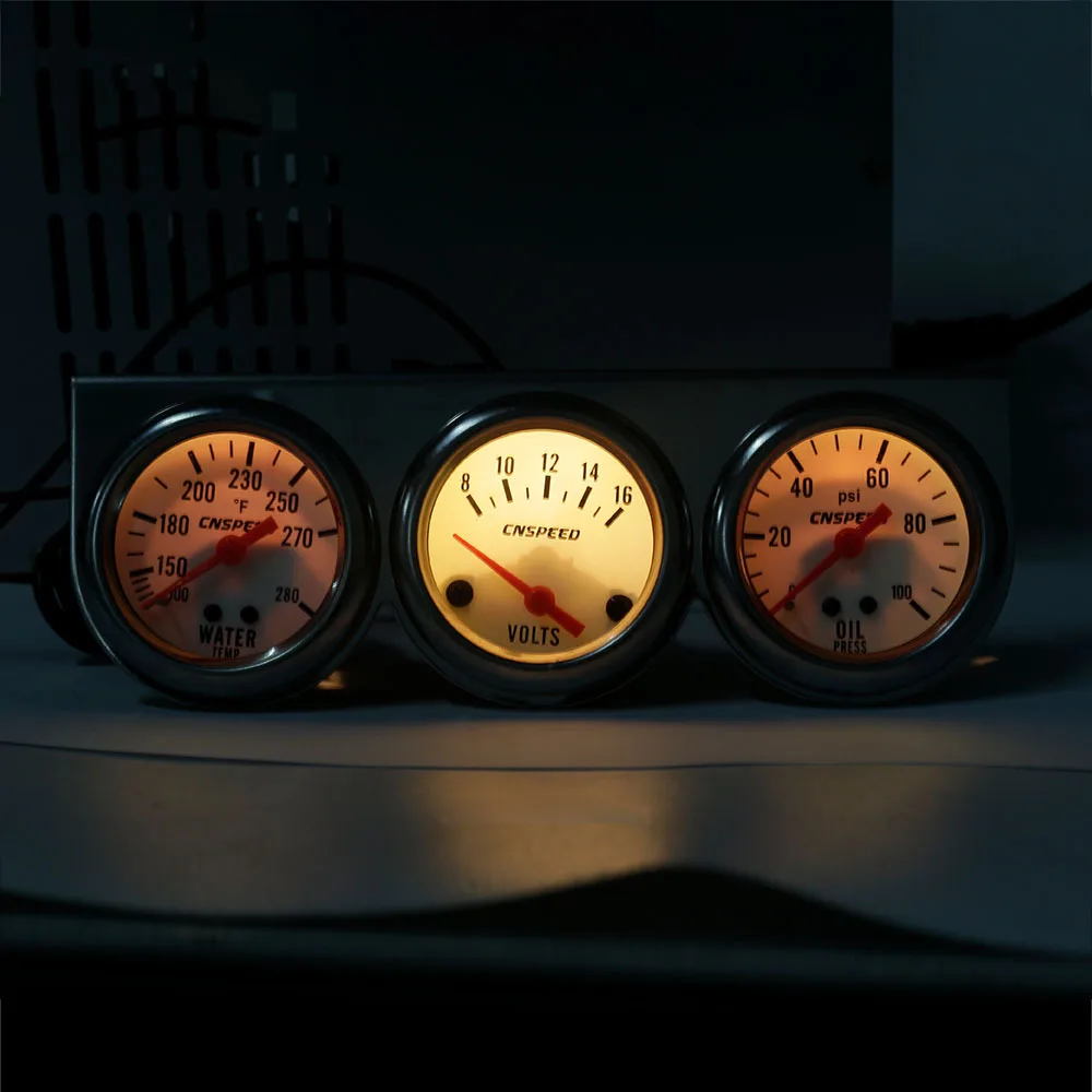 Автомобильный вольтметр измеритель температуры и давления воды 52 мм 3 в 1 |