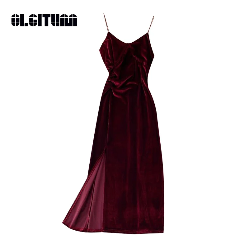 Женское платье с V образным вырезом без рукавов в стиле ретро|Женские платья| |