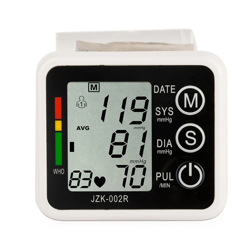 Automatic Digital Wrist Blood Pressure Monitor Sphygmomanometer Heart Rate Meter BP Tonometer Meter Tansiyon Aleti Tensiometro