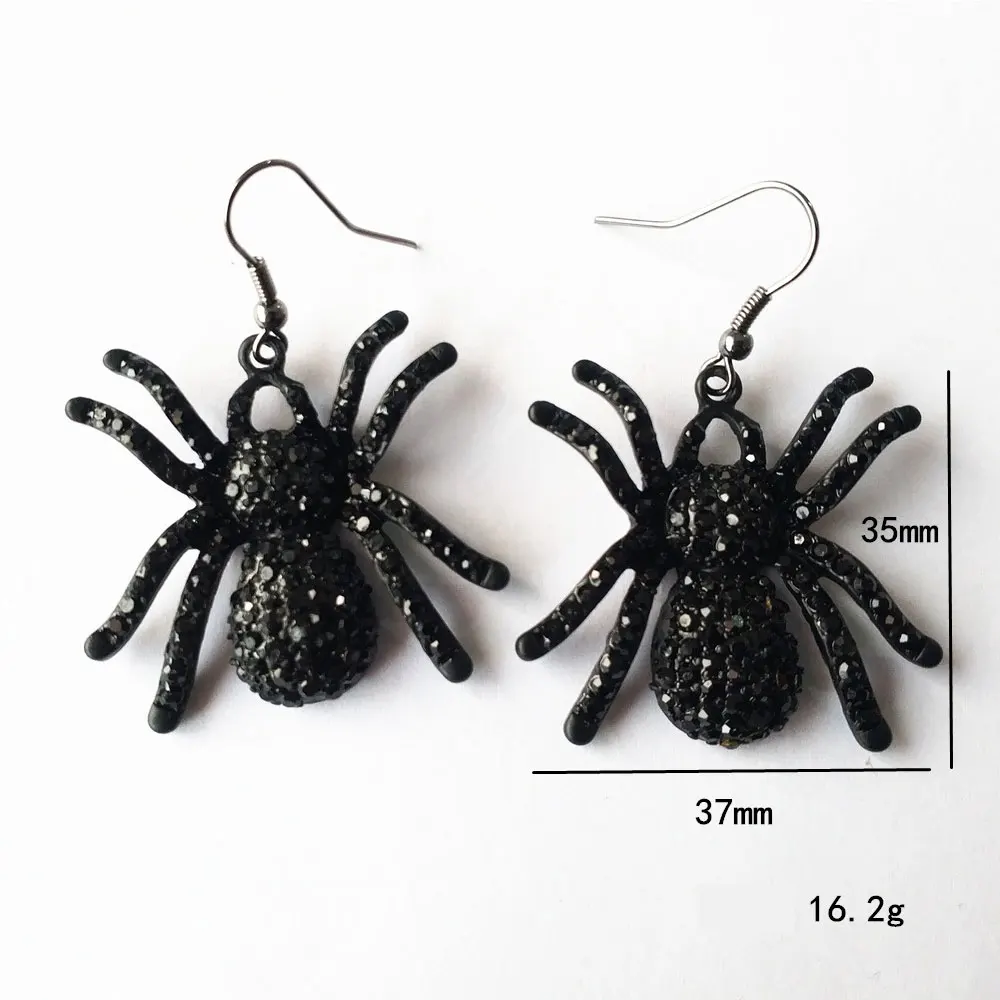 

Yi Yan Halloween Earrings Black Spider Earrings Carnival Ghost Festival Party Earrings Festival Gift Jewelry