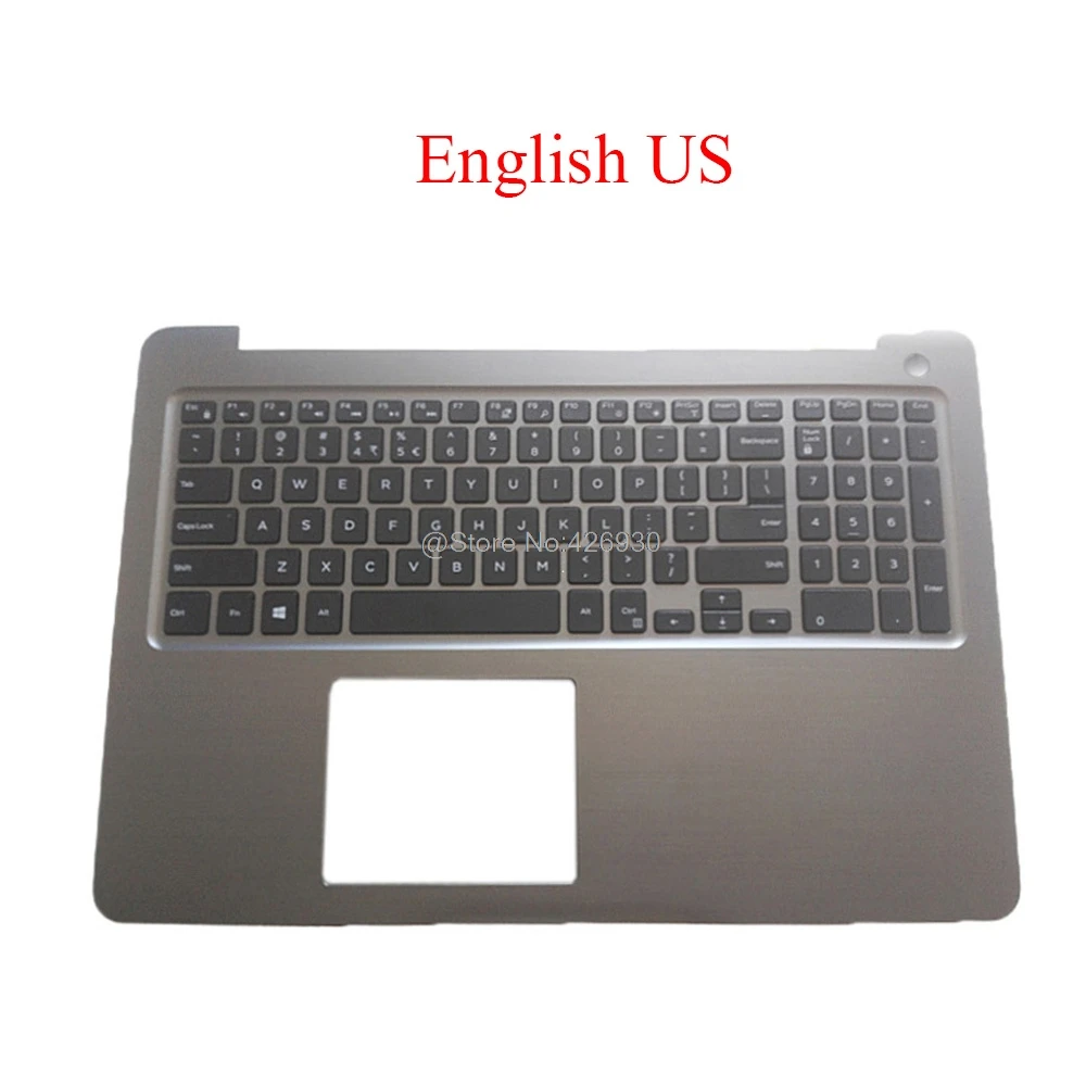 

Backlit Laptop Palmrest For DELL For Inspiron 15 5565 5567 P66F 0PT1NY PT1NY Gray with English US keyboard upper case new