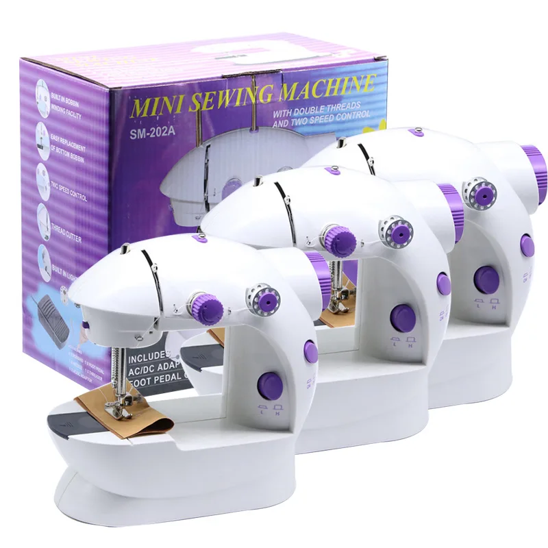 

2020 Mini Portable Handheld sewing machines Stitch Sew needlework Cordless Clothes Fabrics Electrec Sewing Machine Stitch Set 16