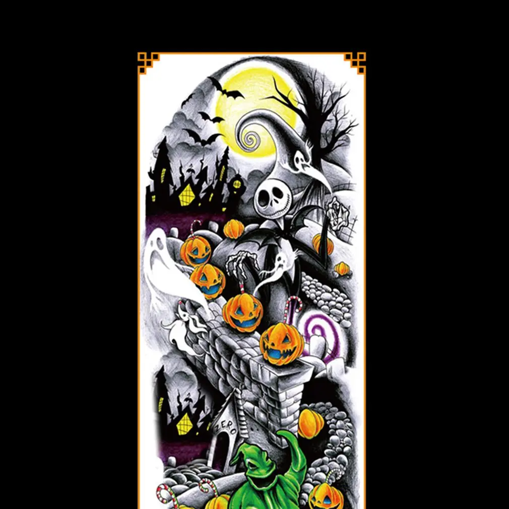 Наклейка Татуировка QB на всю руку с цветком водостойкая временная татуировка