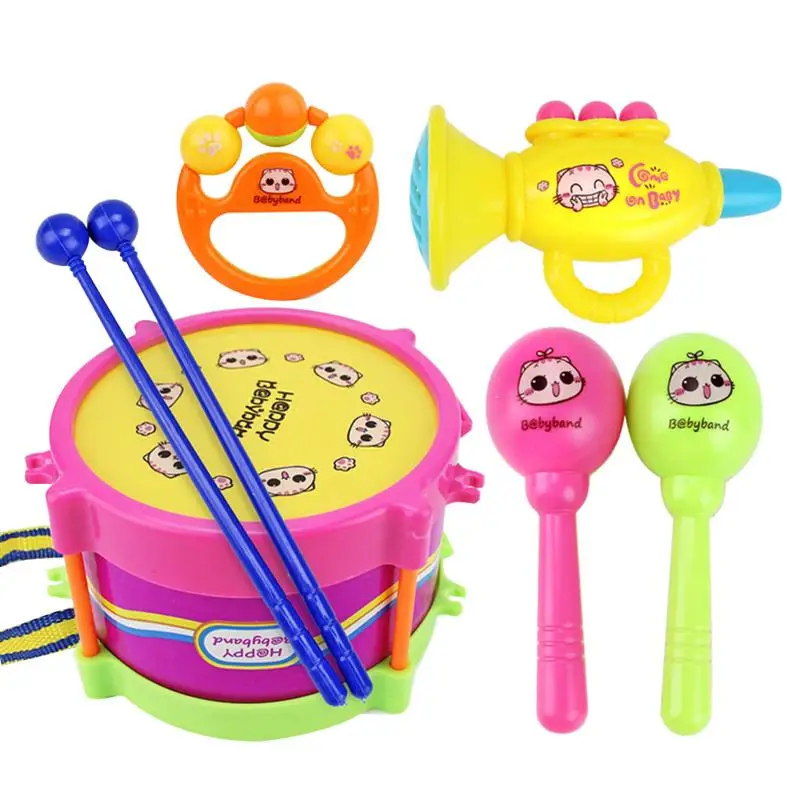 5 шт. детский барабан музыкальные перкуссионные инструменты|Игрушечные