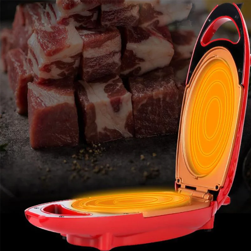 110V/220V Барбекю Стейк гамбургер гриль барбекю жаровня для мяса машина завтрака