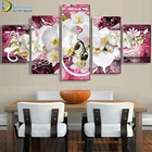 Цветы из 5 частей, алмазная вышивка, квадратные, круглые, цветы, натюрморт, Алмазная мозаика