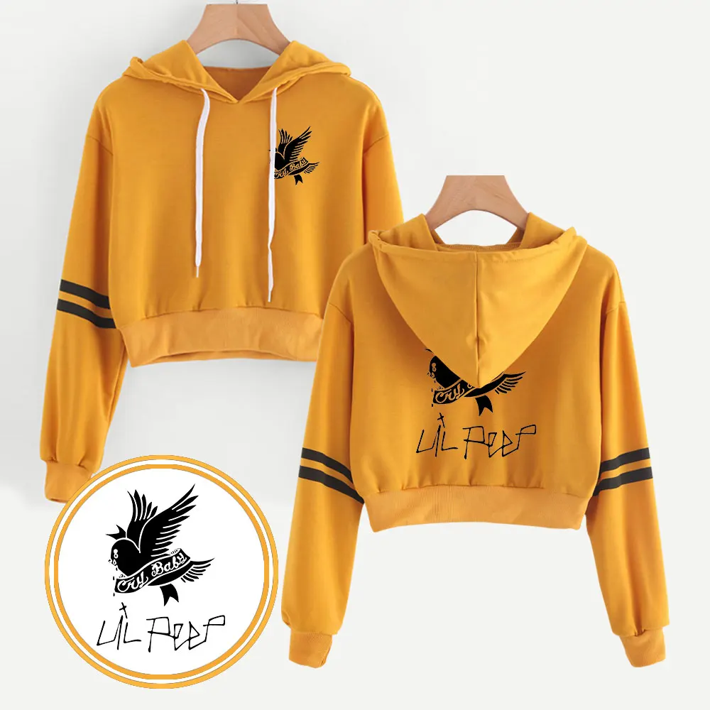 Толстовка женская с высокой талией модный дизайн худи в стиле хип-хоп