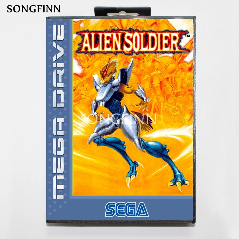 16 bit MD Memory Card With Box for Sega Mega Drive Genesis Megadrive - Alien Soldier Cover2 | Электроника