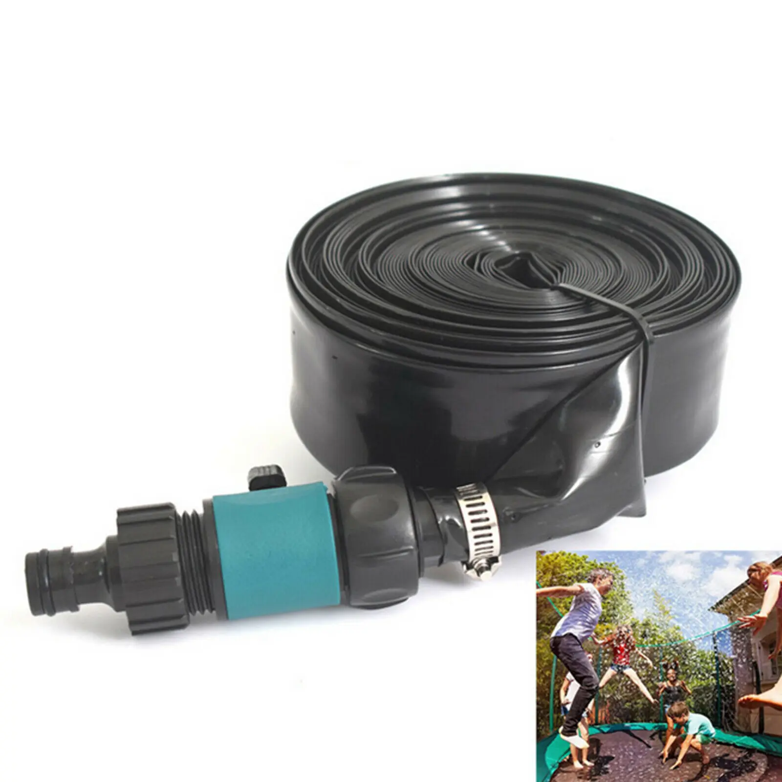 Summer Water Sprinkler Trampoline Outdoor Garden Games Toy Sprayer Backyard 39 Feet Game Park Accessories | Спорт и развлечения