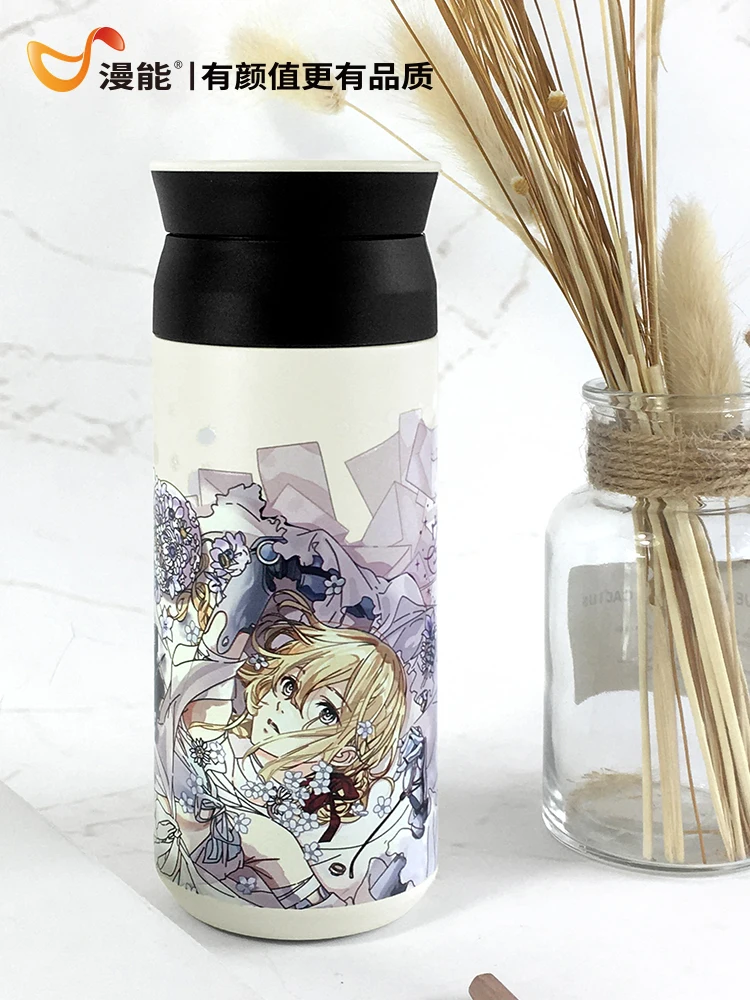 

Японская популярная аниме фиолетовая Evergarden Cosplay портативная чашка для воды вакуумная фляжка из нержавеющей стали термос чашка бутылка для воды студенческие подарки