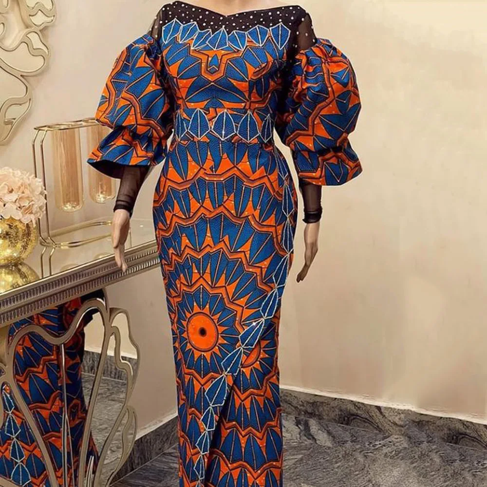 

Women's Autumn New Dress Casual Simple Fashion Commuter Style Ethnic Pattern Contrast Color Waist Slimming Bag Hip Slim Dresses