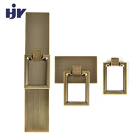 hjy antique bronze cabinet handle vintage drawer knobs wardrobe door handles closet pulls zine alloy furniture hardware chinese