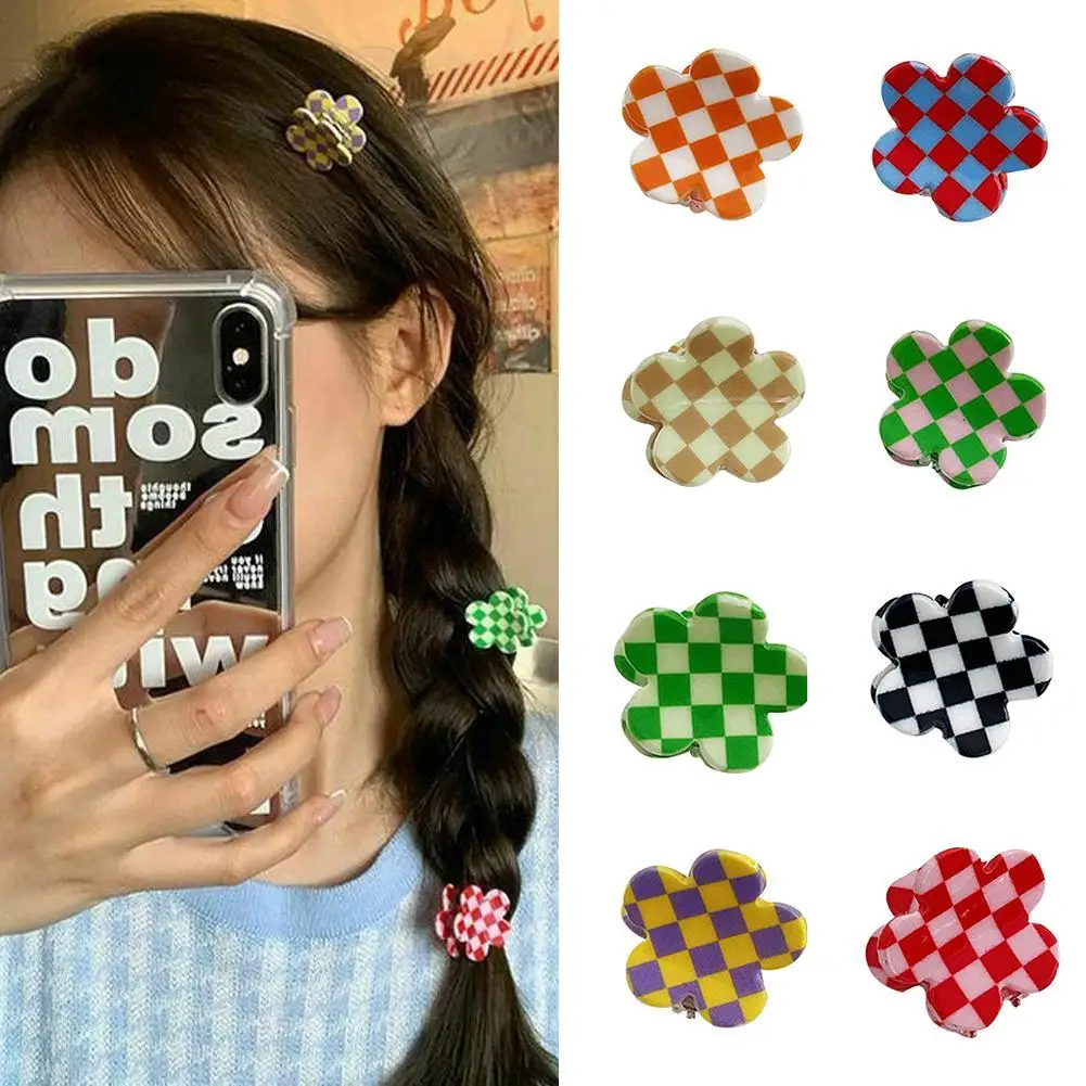 

Claw Clips Check Black White Check Smooth Irregular Geometric Hair Hairpin Stripe Checkerboard Acetate Clips Semicircular Women