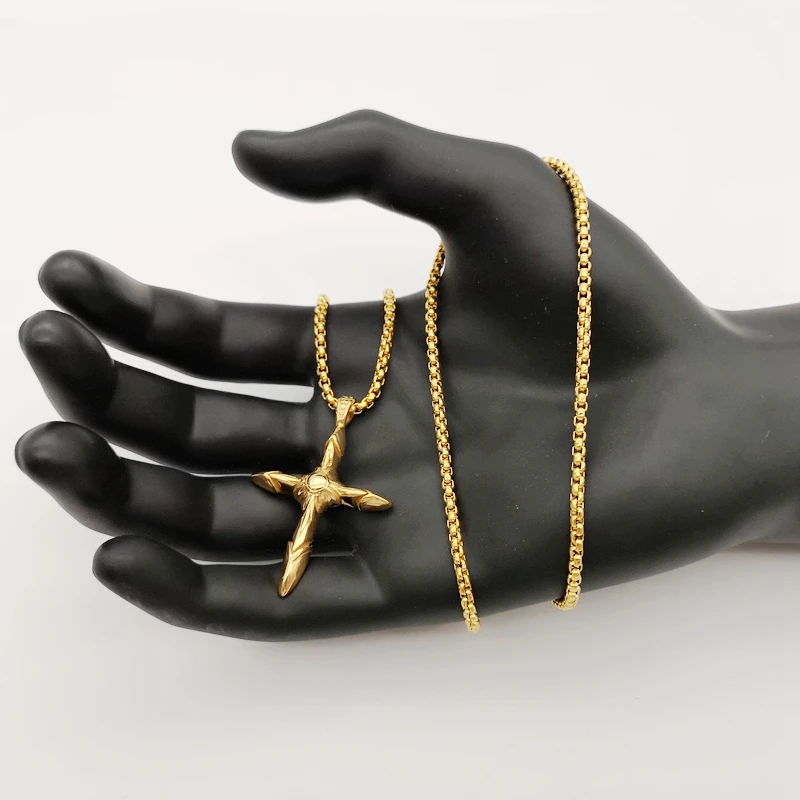 Ожерелье с подвеской-крестом из нержавеющей стали 2021 AW | Украшения и аксессуары