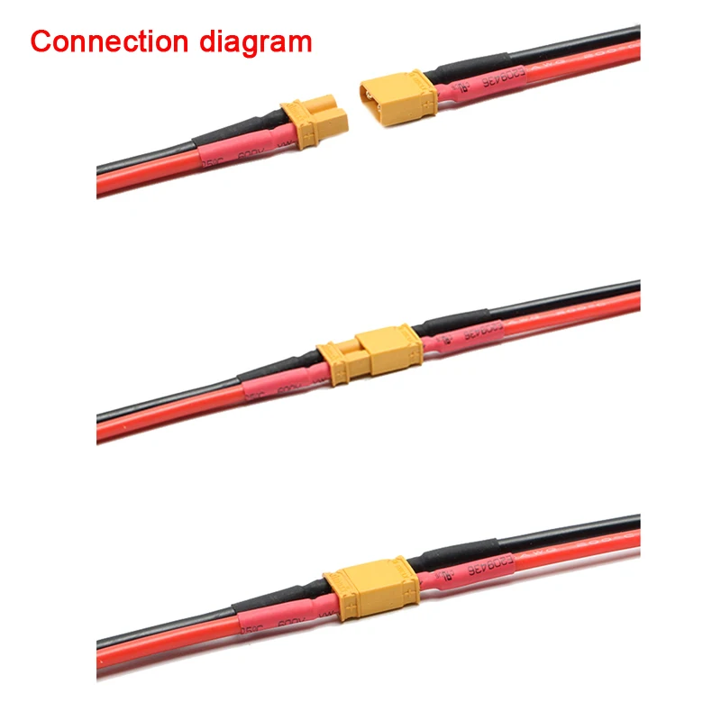 

5Pcs 16/18AWG Connection Wiring 10cm Silicone Adapter Cable with GoldPlated Banana Head XT30U Male Female Plug for RC Drone FPV