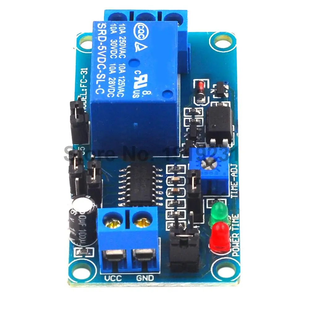 Релейный модуль переключателя задержки 5 в постоянного тока поддерживает