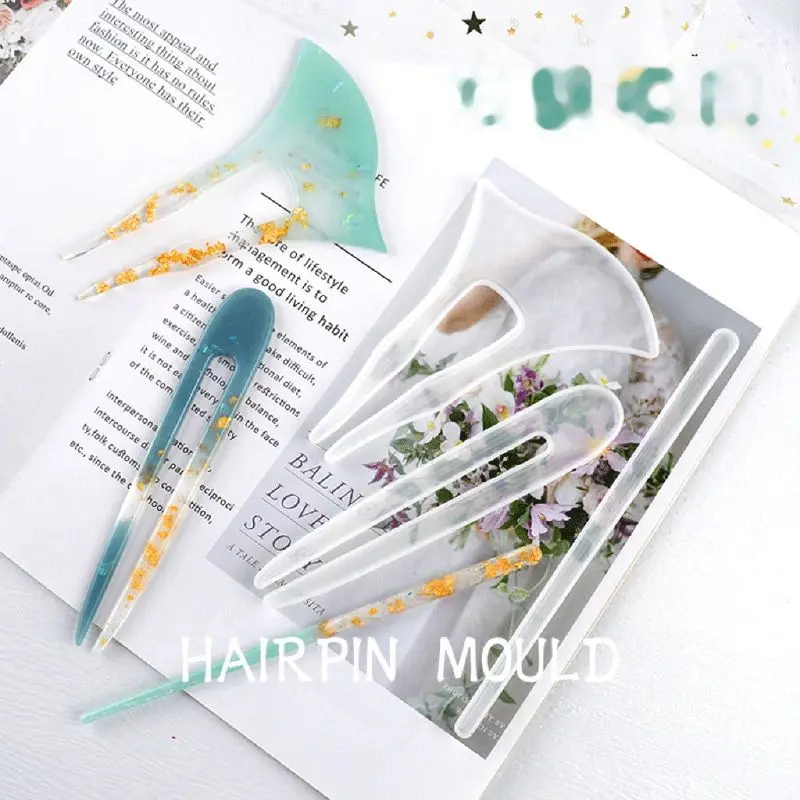 Прозрачная заколка для волос силиконовая форма отливки самостоятельного