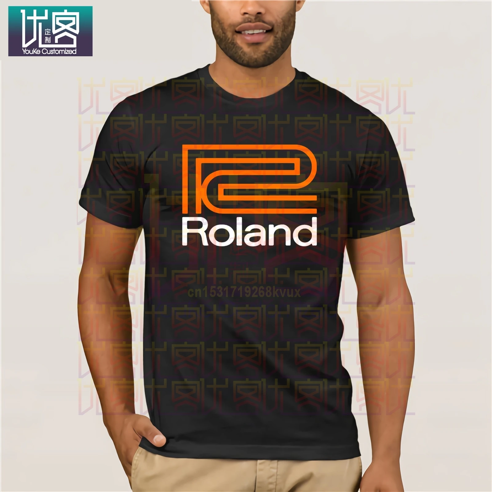 Возьмите Черная Мужская футболка печатающая головка Roland пианино органы 2 Размеры