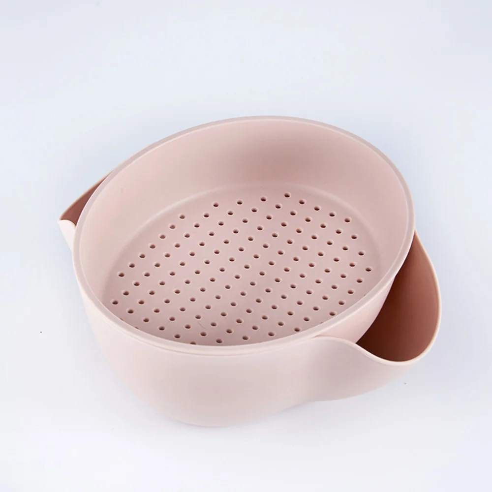 Многофункциональная пластиковая корзина для слива двухслойная мытья фруктов