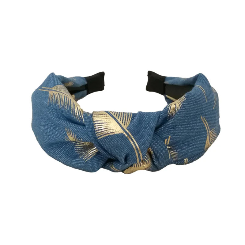 Женская джинсовая повязка для волос на осень и зиму Спортивная эластичная лента