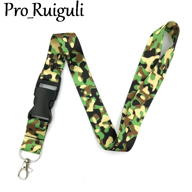 

30pcs Classic camouflage pattern Neck keychain necklace Anime Cartoon Neck Strap Lanyard ID badge holder Keychain Lanyards gifts