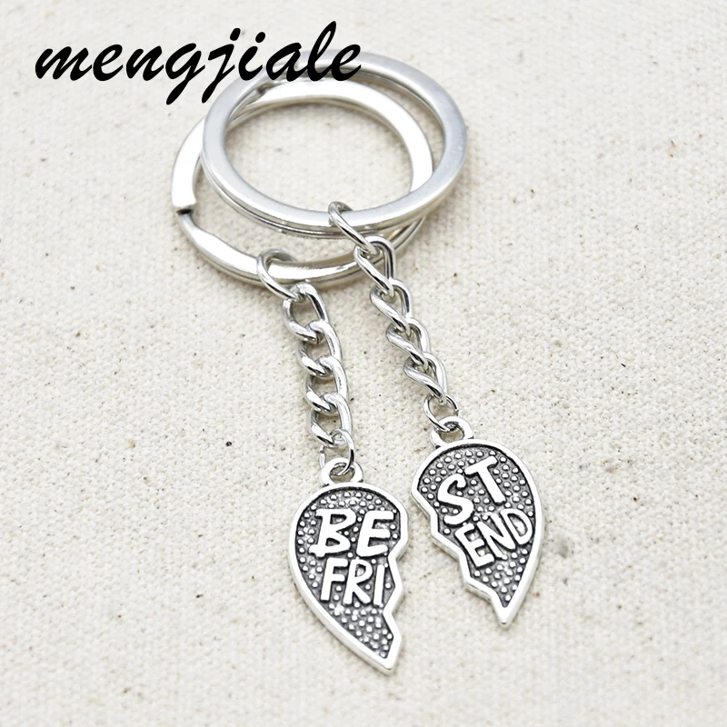 2 шт/1 комплект модные брелоки с разбитым сердцем лучшие Брелоки для ключей друзей